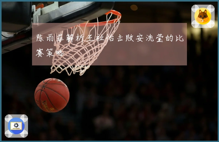 陈雨菲解析王祉怡击败安洗莹的比赛策略